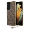 Guess GUHCS21LGF4GBR S21 Ultra G998brązowy/brown hardcase 4G Charms Collection