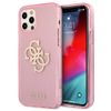Guess GUHCP12LPCUGL4GPI iPhone 12 ProMax 6,7" różowy/pink hard case Glitter 4G Big Logo