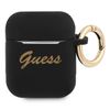 Guess GUA2SSSK AirPods 1/2 cover czarny/black Silicone Vintage Script