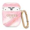 Guess GUA2UNMP AirPods 1/2 coverróżowy/pink Marble Collection