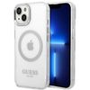 Guess GUHMP14MHTRMS iPhone 14 Plus / 15 Plus 6.7" srebrny/silver hard case Metal Outline Magsafe