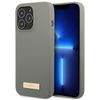 Guess GUHMP13XSPLG iPhone 13 Pro Max 6,7" szary/grey hard case Silicone Logo Plate MagSafe