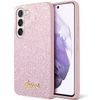 Guess GUHCS23SHGGSHP S23 S911różowy/pink hard case Glitter Script
