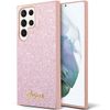 Guess GUHCS23LHGGSHP S23 Ultra S918różowy/pink hard case Glitter Script