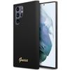 Guess GUHCS23LSLSMK S23 Ultra S918 czarny/black hardcase Silicone Vintage Gold Logo