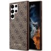 Guess GUHCS23LG4GFBR S23 Ultra S918brązowy/brown hard case 4G Metal Gold Logo