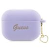 Guess GUAP2LSCHSU AirPods Pro 2 (2022/2023) cover purpurowy/purple Silicone Charm Heart Collection