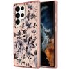Guess GUHCS23LHCFWSP S23 Ultra S918różowy/pink hardcase Flower Collection