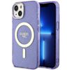 Guess GUHMP14SHCMCGU iPhone 14 / 15 / 136.1" purpurowy/purple hardcase Glitter Gold MagSafe
