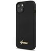 Guess GUHCP13MLSLMGBK iPhone 13 / 14 / 15 6.1" black/czarny hardcase Silicone Script Gold Logo