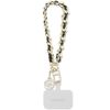 Guess GUOUCHSAMC4K Universal Hand Strap czarny/black Saffiano Chain 4G Charm
