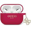 Guess GUAP2LECG4M AirPods Pro 2 (2022/2023) cover purpurowy/magenta Liquid Silicone Glitter Triangle Charm