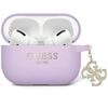 Guess GUAP2LECG4U AirPods Pro 2 (2022/2023) cover fioletowy/purple Liquid Silicone Glitter Triangle Charm