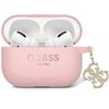 Guess GUAP2LECG4P AirPods Pro 2 (2022/2023) cover różowy/pink Liquid Silicone Glitter Triangle Charm