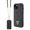 Guess GUHCP13MP4TDSCPK iPhone 13 / 14 /15 6.1" czarny/black hardcase Crossbody 4G Metal Logo
