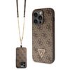 Guess GUHCP14XP4TDSCPW iPhone 14 Pro Max6.7" brązowy/brown hardcase Crossbody 4G Metal Logo
