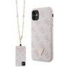Guess GUHCN61P4TDSCPP iPhone 11 / Xr6.1" różowy/pink hardcase Crossbody 4G Metal Logo
