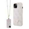 Guess GUHCP14SP4TDSCPP iPhone 14 / 15 / 13 6.1" różowy/pink hardcase Crossbody 4G Metal Logo
