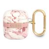 Guess GUA2HCHMAP AirPods 1/2 coverróżowy/pink Marble Strap Collection