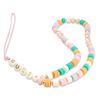 Guess zawieszka GUSTFLWP Phone Strapróżowy/pink Heishi Beads