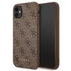 Guess GUHCN61G4GFBR iPhone 11 / Xr 6,1"brązowy/brown hard case 4G Metal Gold Logo