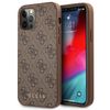 Guess GUHCP12MG4GFBR iPhone 12 / 12 Pro 6,1" brązowy/brown hard case 4G Metal Gold Logo