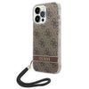 Guess GUOHCP14XH4STW iPhone 14 ProMax 6,7" brązowy/brown hardcase 4G Print Strap