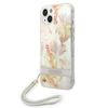 Guess GUOHCP14SHFLSU iPhone 14 / 15 / 136.1" fioletowy/purple hardcase Flower Strap