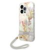 Guess GUOHCP14LHFLSU iPhone 14 Pro 6,1" fioletowy/purple hardcase Flower Strap
