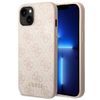 Guess GUHCP14SG4GFPI iPhone 14 / 15 / 136.1" różowy/pink hard case 4G Metal Gold Logo