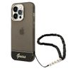Guess GUHCP14LHGCOHK iPhone 14 Pro6,1" czarny/black hardcase Translucent Pearl Strap