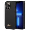 Guess GUHCP14LSLSMK iPhone 14 Pro 6,1" czarny/black hard case Silicone Vintage Gold Logo