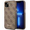 Guess GUHCP14SHG4SHW iPhone 14 / 15 / 13 6.1" brązowy/brown hard case 4G Vintage Gold Logo