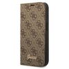 Guess GUBKP14MHG4SHW iPhone 14 Plus/ 15 Plus 6.7" brązowy/brown book 4G Vintage Gold Logo