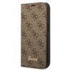 Guess GUBKP14LHG4SHW iPhone 14 Pro brązowy/brown book 4G Vintage Gold Logo