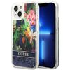 Guess GUHCP14SLFLSB iPhone 14 / 15 / 13 6.1" niebieski/blue hardcase Flower Liquid Glitter