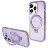 Guess GUHMP13XHRSGSU iPhone 13 Pro Max 6.1" fioletowy/purple hardcase Ring Stand Script Glitter MagSafe