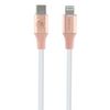 Guess GUCLLALRGDP kabel USB-C -Lightning 1.5m Fast Charging różowy/pink Ebossed Logo