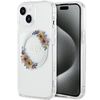 Guess GUHMP15SHFWFCT iPhone 15 / 14 / 136.1" transparent hardcase IML Flowers Wreatch MagSafe