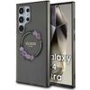 Guess GUHMS24LHFWFCK S24 Ultra S928czarny/black hardcase IML Flowers Wreath MagSafe