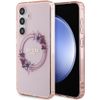 Guess GUHMS24SHFWFCP S24 S921różowy/pink hardcase IML Flowers Wreath MagSafe