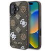 Guess GUHMP16SP4PWPW iPhone 16 6.1" brązowy/brown hardcase Peony On 4G Background MagSafe
