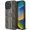 Guess GUHMP16XP4RPSW iPhone 16 Pro Max 6.9" brązowy/brown hardcase 4G Printed Stripes MagSafe