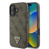 Guess GUHCP16MP4TDPW iPhone 16 Plus brązowy/brown hardcase Leather 4G Triangle Strass