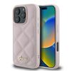 Guess GUHCP16LPSQSQSP iPhone 16 Pro różowy/pink hardcase Quilted Metal Logo