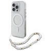 Guess GUHMP16XHGCRELST iPhone 16 Pro Max6.9" przeźroczysty/transparent hardcase IML Glitter With Pearl Strap MagSafe