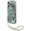 Guess GUHMP16XHFWBRCESN iPhone 16 Pro Max 6.9" zielony/green hardcase IML Flowers With Pearl Strap MagSafe