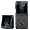 Guess GUHCZF5P4TDPK F731 Z Flip5 czarny/black hardcase Leather 4G Diamond Triangle
