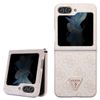 Guess GUHCZF5P4TDPP F731 Z Flip5różowy/pink hardcase Leather 4G Triangle Strass