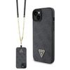 Guess GUHCP15SP4TDSCPK iPhone 15 / 14 / 13 6.1" czarny/black hardcase Crossbody 4G Metal Logo